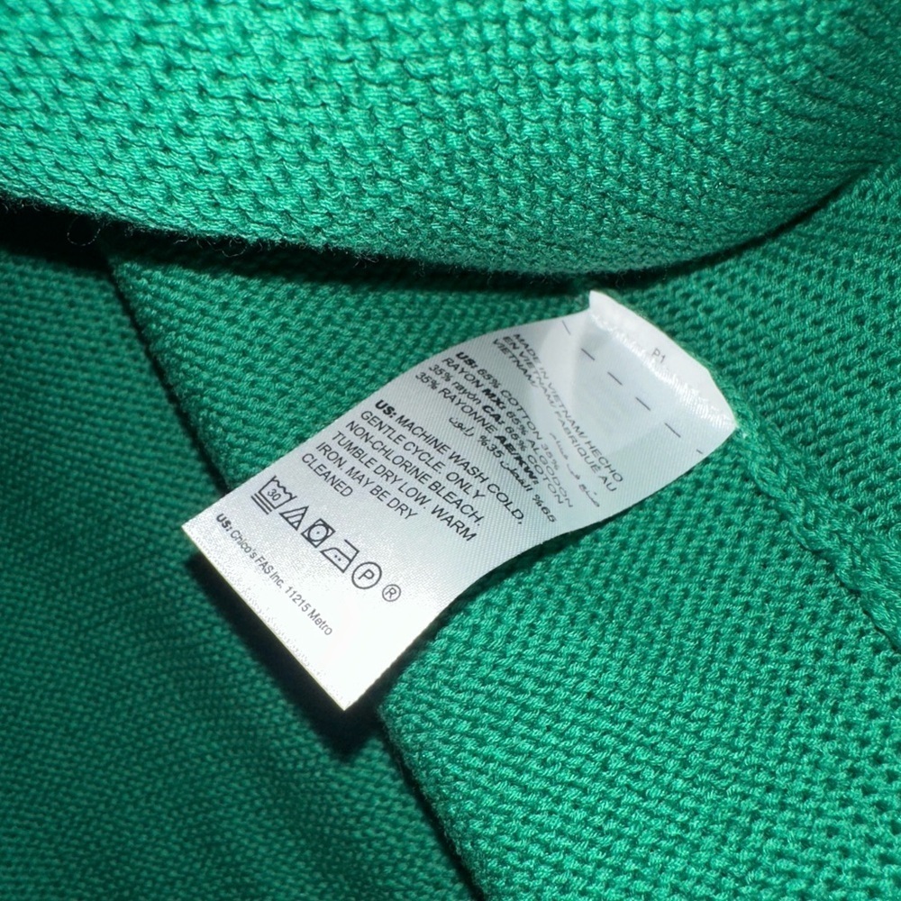 Chico's Green Ribbed Tank Top - Picture 4 of 6